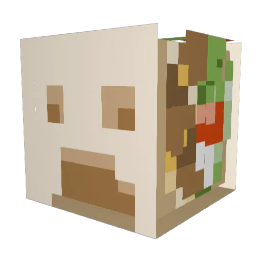 tacobell_gcb67 Minecraft avatar head, 3D render