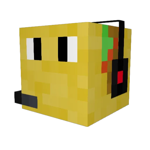 tacocrosser24 Minecraft avatar head, 3D render