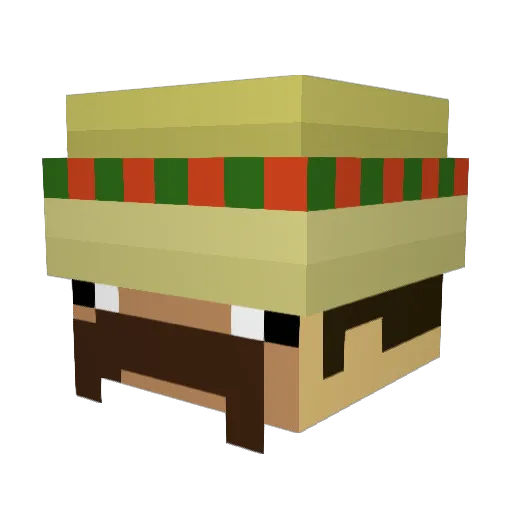tacoleo Minecraft avatar head, 3D render