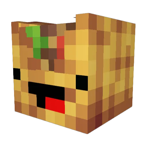 tacomago Minecraft avatar head, 3D render