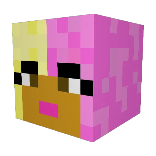 tacotrixie Minecraft avatar head, 3D render