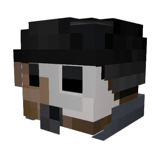 tacpiranha Minecraft avatar head, 3D render