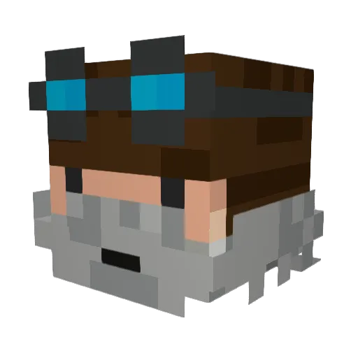 tacticalcustom Minecraft avatar head, 3D render