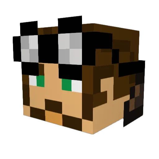 tacticalostrich Minecraft avatar head, 3D render