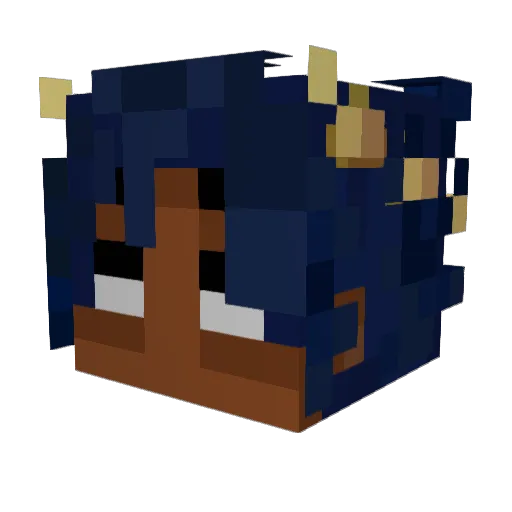 tada0ka Minecraft avatar head, 3D render