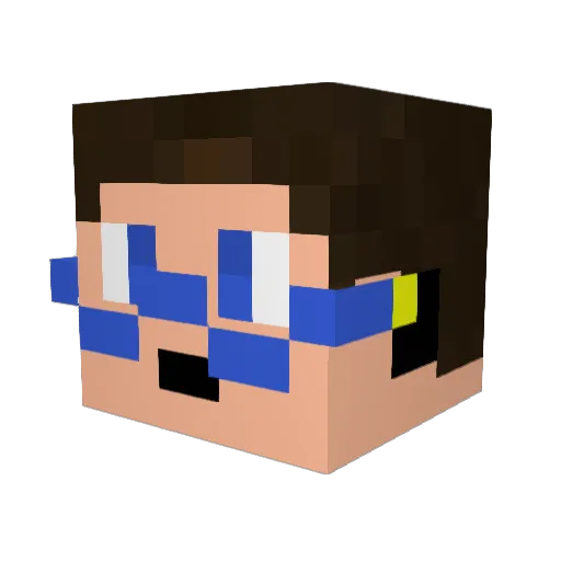 tada385 Minecraft avatar head, 3D render