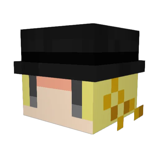 taddayoshii Minecraft avatar head, 3D render