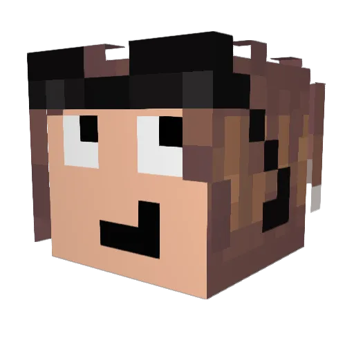 tadjin Minecraft avatar head, 3D render