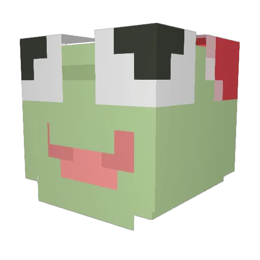 tadpolejerry Minecraft avatar head, 3D render