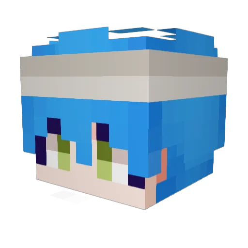 taebok Minecraft avatar head, 3D render