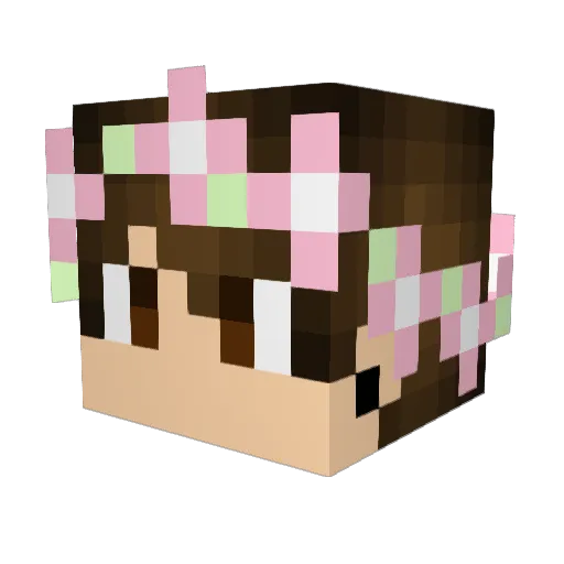 taebooty Minecraft avatar head, 3D render