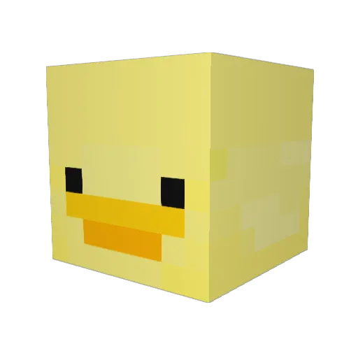 taechon Minecraft avatar head, 3D render