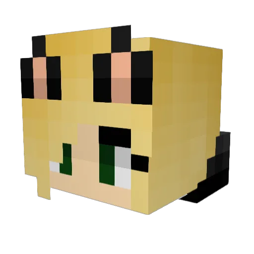 taeggles Minecraft avatar head, 3D render