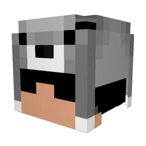 taehir Minecraft avatar head, 3D render