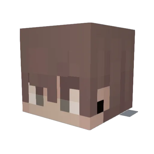 taehyungt Minecraft avatar head, 3D render