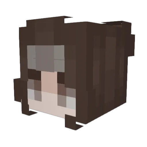 taengele Minecraft avatar head, 3D render