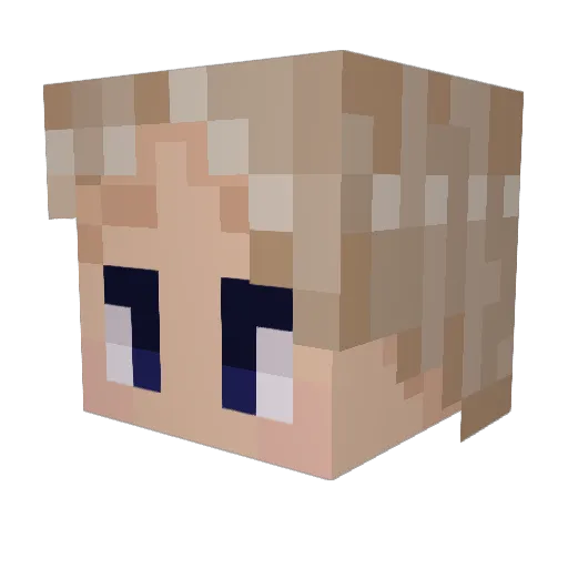 taeoyama Minecraft avatar head, 3D render