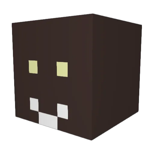 taetaeminm Minecraft avatar head, 3D render