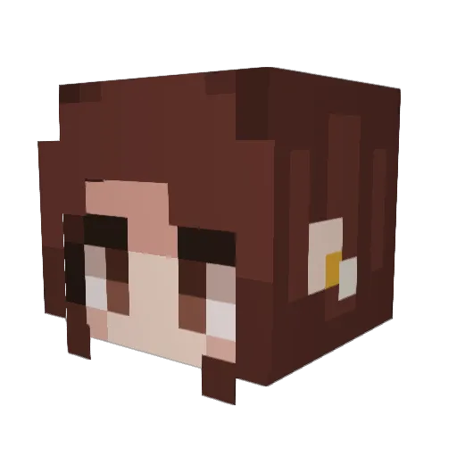 taetiddies26 Minecraft avatar head, 3D render