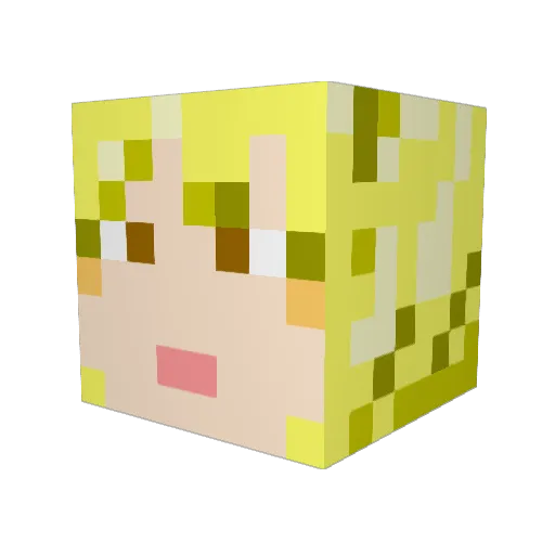 tagesanbruch Minecraft avatar head, 3D render