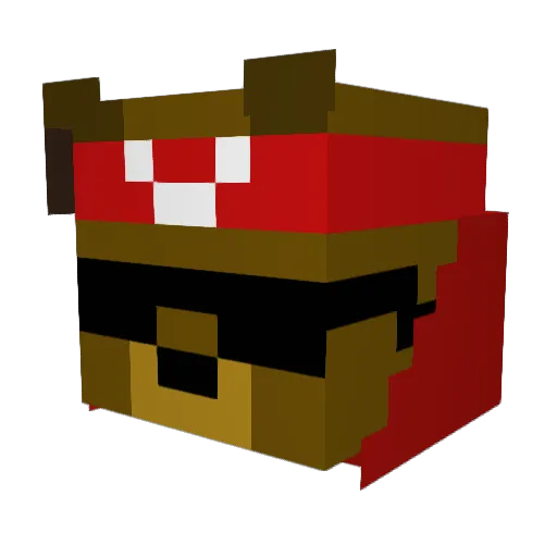 taglink28 Minecraft avatar head, 3D render