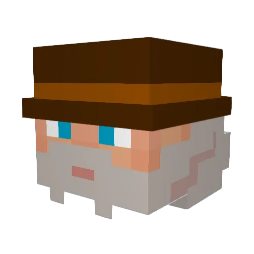 tahabayat Minecraft avatar head, 3D render