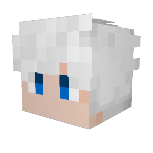 tahaer Minecraft avatar head, 3D render