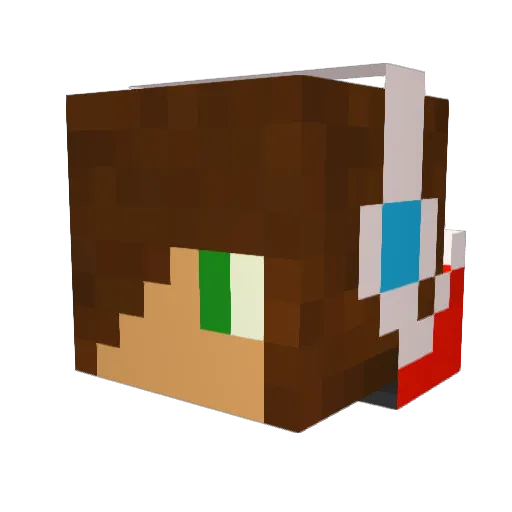 tahamalik Minecraft avatar head, 3D render