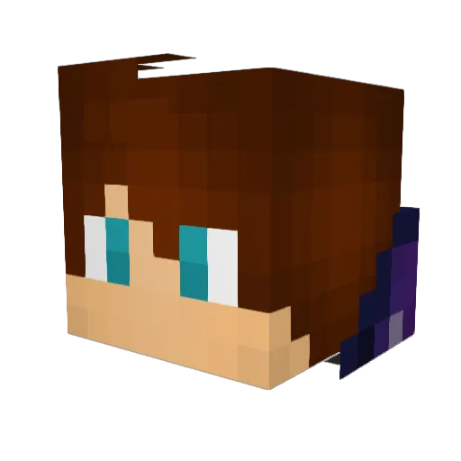 tahha2 Minecraft avatar head, 3D render