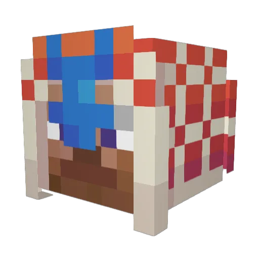tahidog Minecraft avatar head, 3D render