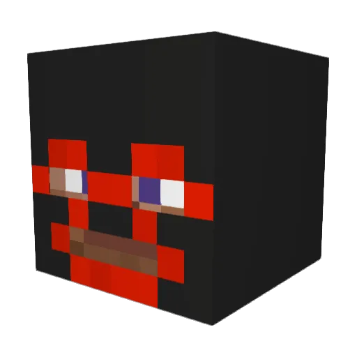 tai443 Minecraft avatar head, 3D render