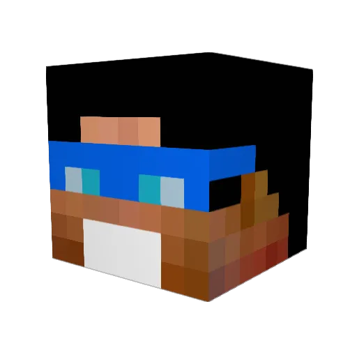 tai6a Minecraft avatar head, 3D render
