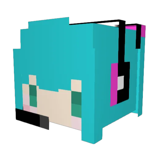 tai_0416 Minecraft avatar head, 3D render