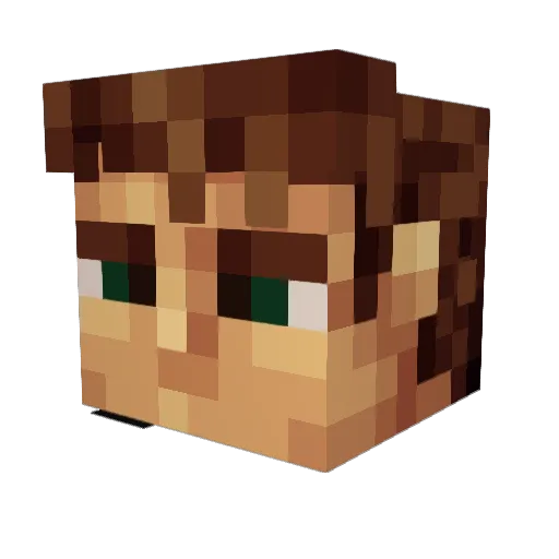 taiawhio Minecraft avatar head, 3D render