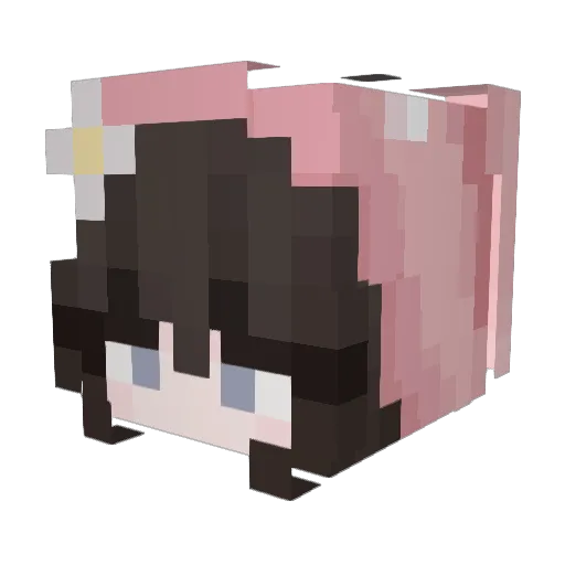 taibaa Minecraft avatar head, 3D render