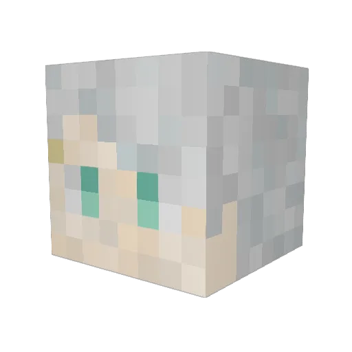taiga040513 Minecraft avatar head, 3D render