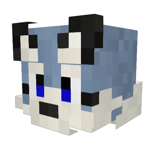 taigaton Minecraft avatar head, 3D render