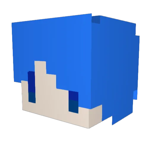 taiki_sakura Minecraft avatar head, 3D render