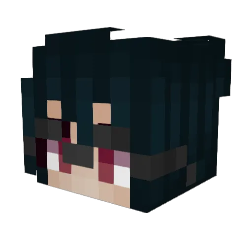 taiko88 Minecraft avatar head, 3D render