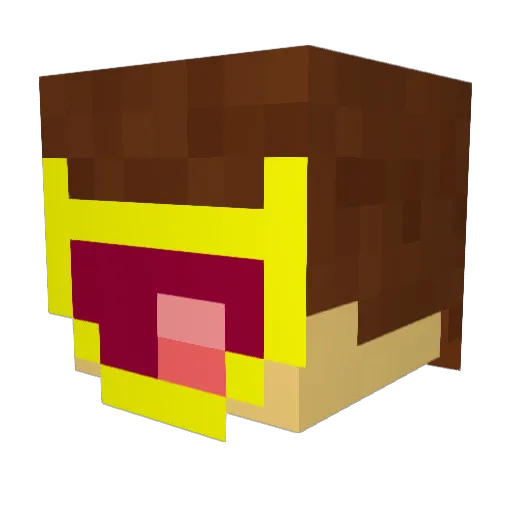 taiktm Minecraft avatar head, 3D render