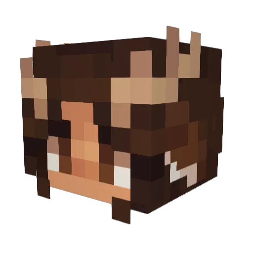 taildeer Minecraft avatar head, 3D render
