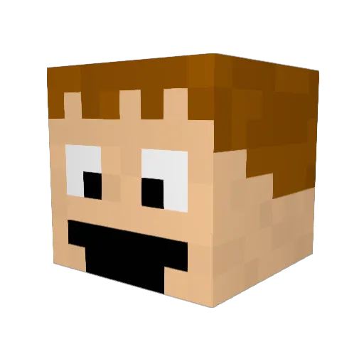 tailgoose Minecraft avatar head, 3D render