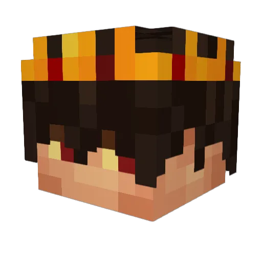 taint_ Minecraft avatar head, 3D render