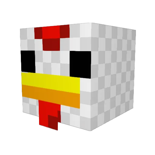 taint_overload Minecraft avatar head, 3D render