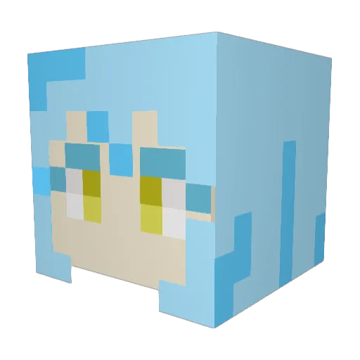 taira521 Minecraft avatar head, 3D render