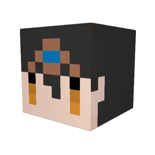 taitai Minecraft avatar head, 3D render