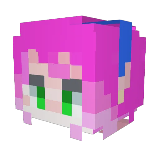 taitai_ Minecraft avatar head, 3D render