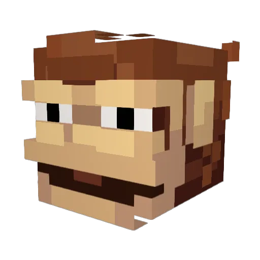 taitmuffin Minecraft avatar head, 3D render