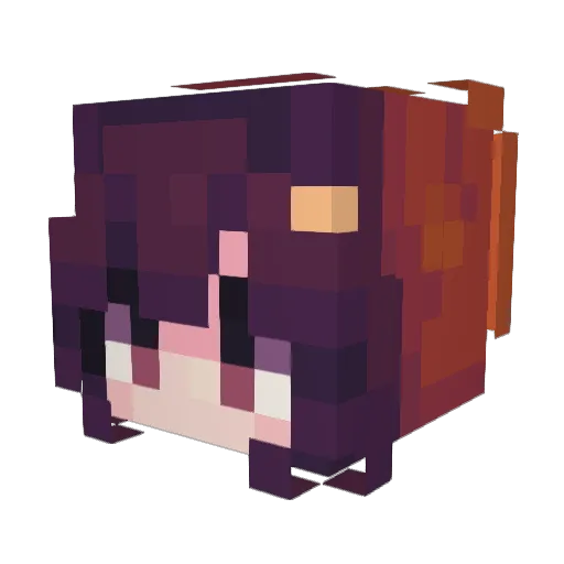 taiv Minecraft avatar head, 3D render
