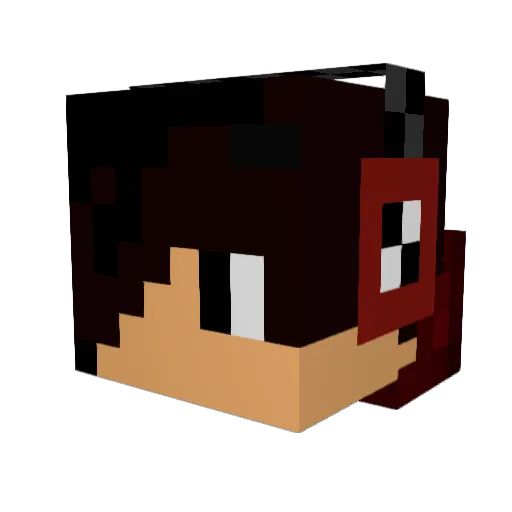 tajktm Minecraft avatar head, 3D render